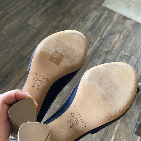 Vince Suede Navy Heels - Picture 7 of 13